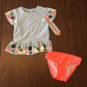 NWT 2 piece toddler girl 18 month bathing suit 🌞